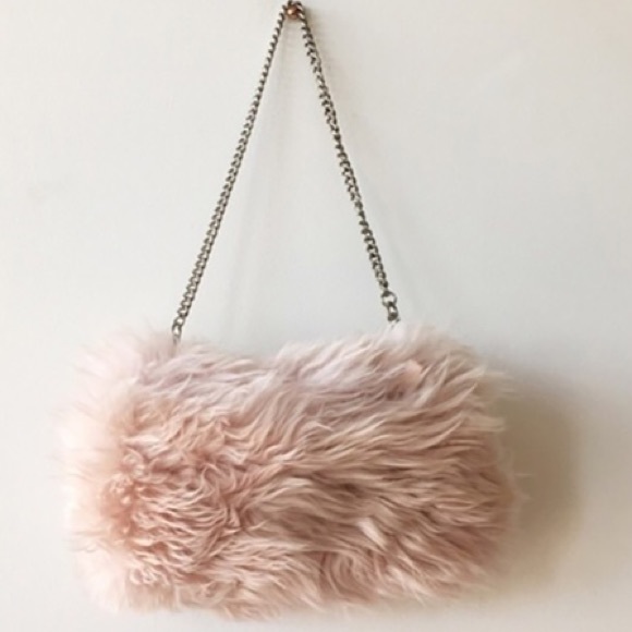 UGG Handbags - UGG Fluff Momma Light Pink Handwarmer Mongolian Muff Purse